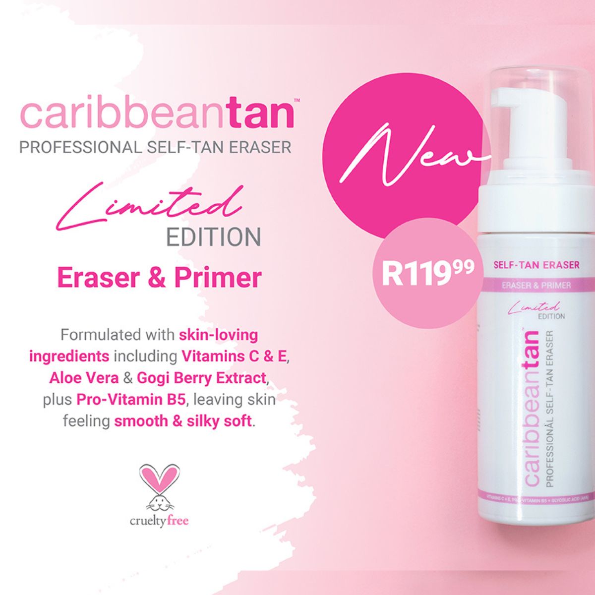 No more uh-oh moments with the NEW Caribbeantan Limited Edition Self-Tan Eraser