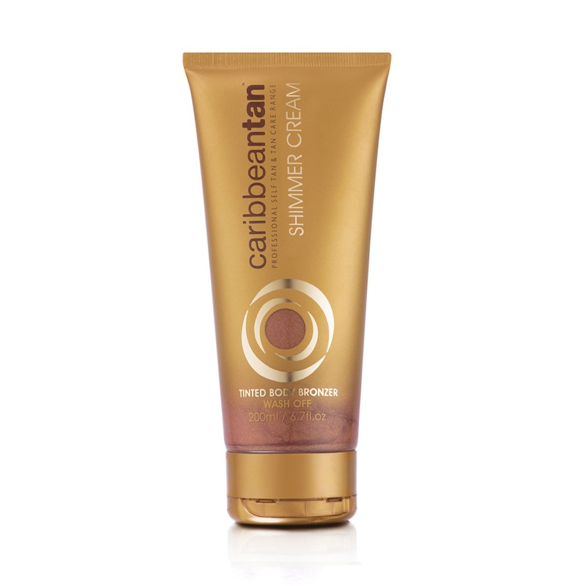 Tinted Body Bronzer Shimmer Cream - Wash Off Tan - 200ml - Caribbeantan